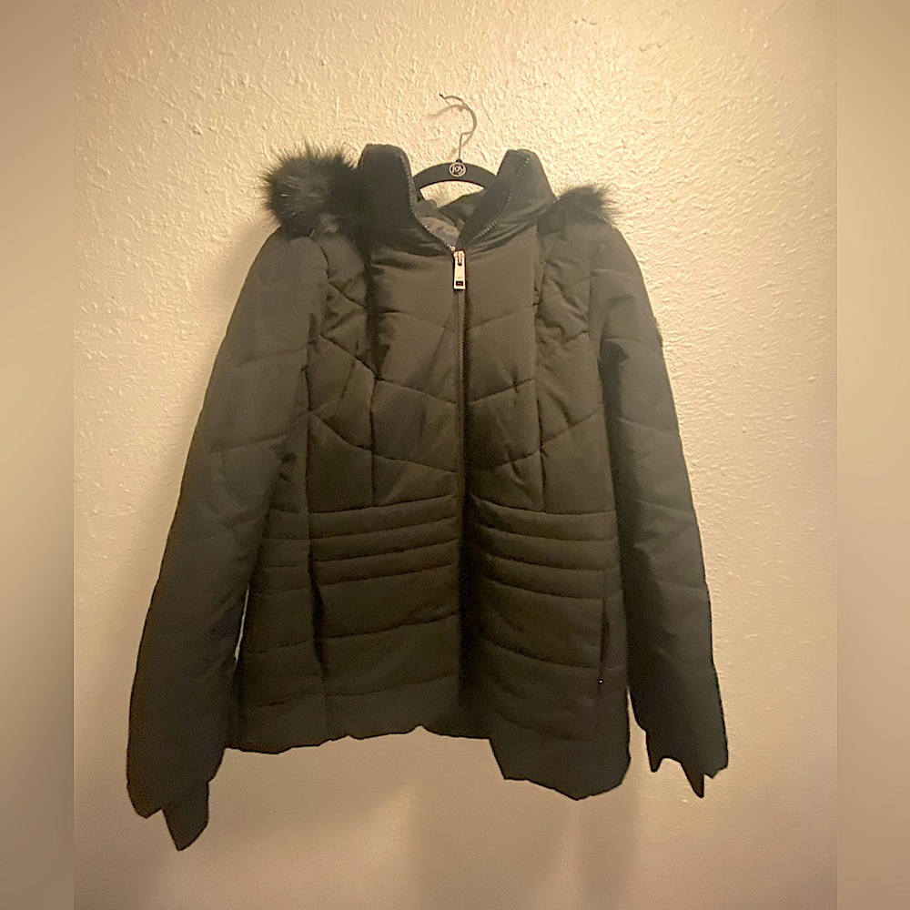 London Fog Large Hooded Black Jacket